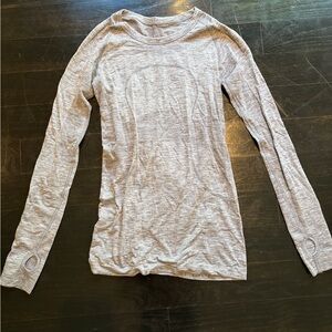 lululemon athletica Heathered Gray Swiftly Long Sleeve Tee